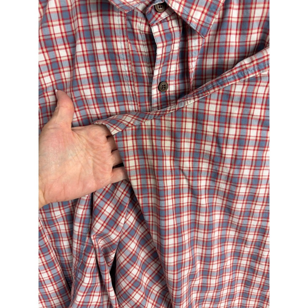 Patagonia Shirt Mens XL Red Blue Plaid Long Sleeve Button Down Hiking - Picture 3 of 7